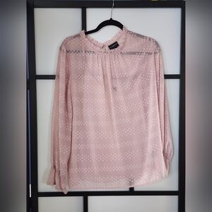 Liz Claiborne, Pink Sheer Women's Top, With Tank, Sz L